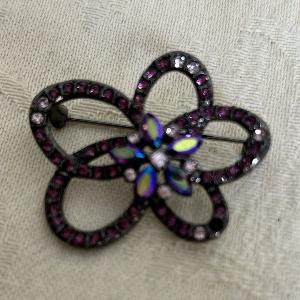Vintage Signed Givenchy Looping Flower Brooch Pin